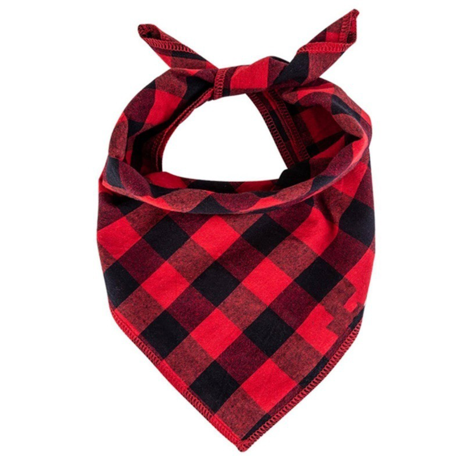 Plaid Polyester Dog Bandana — Large Bib Design for Pet 4