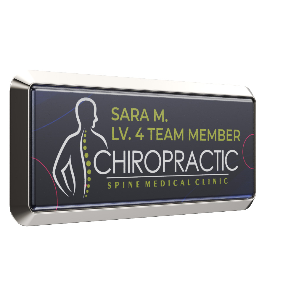 Express Vibraprint® 3" x 1" Rectangle Name Badge Holder 3