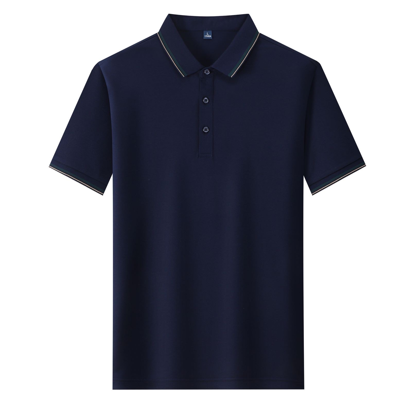 Unisex mercerized cotton POLO shirt with gold thread instock 4