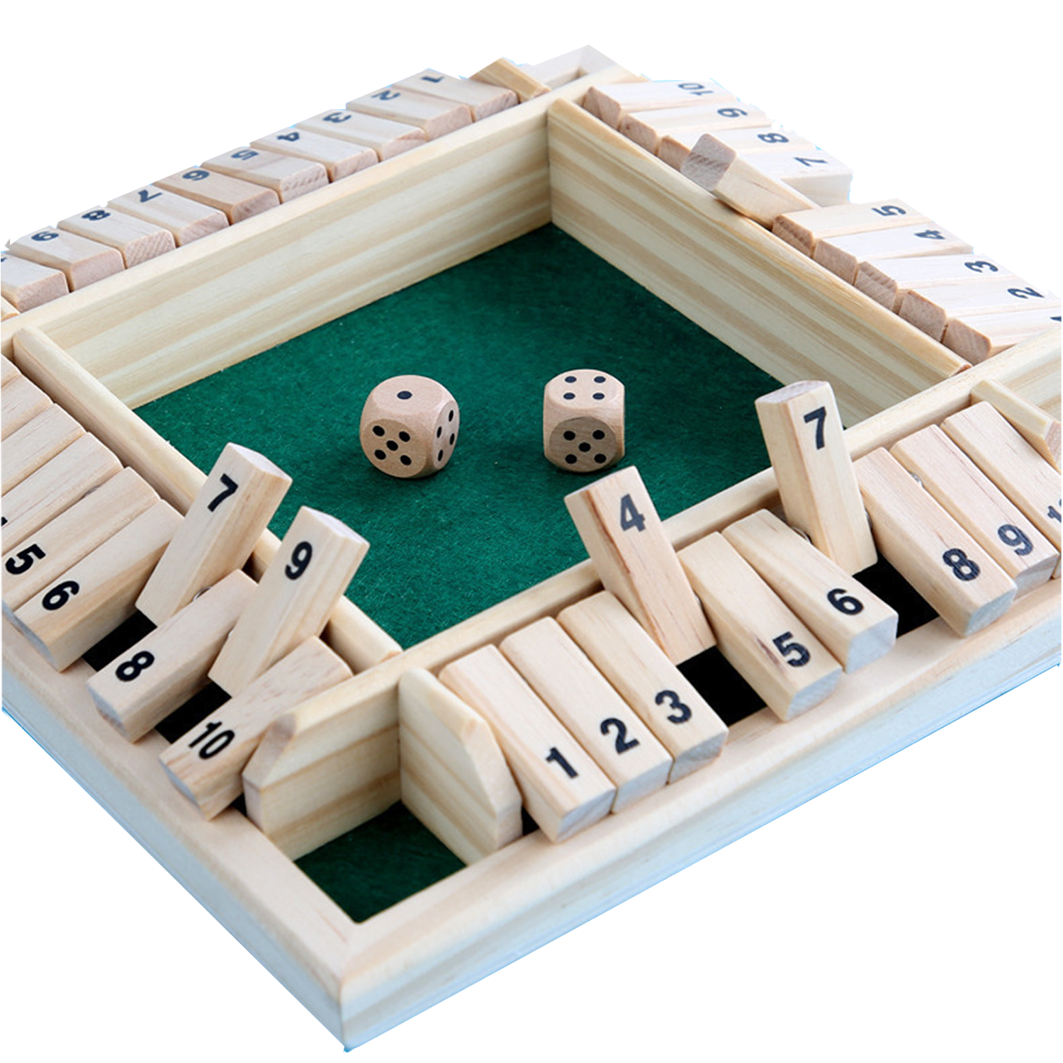 4-Player Shut The Box Dice Board Game 4