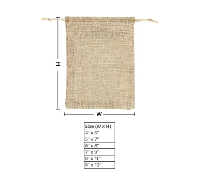 Jute Drawstring Bags - Non Printed 2