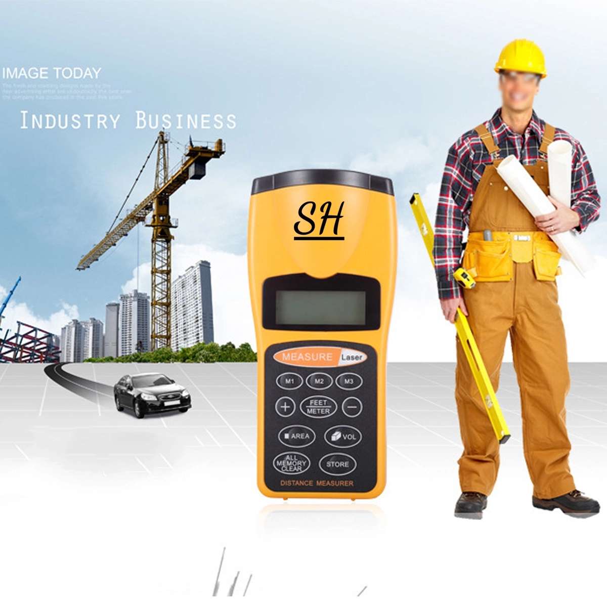 Ultrasonic Distance Measurer Laser Point 4