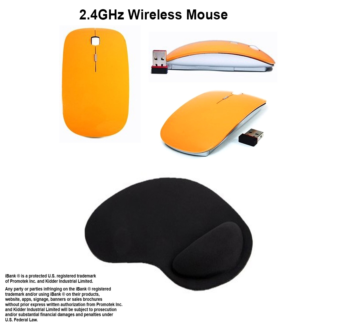 iBank ® 2.4GHz Wireless Mouse + Wrist Rest Mouse Pad 1