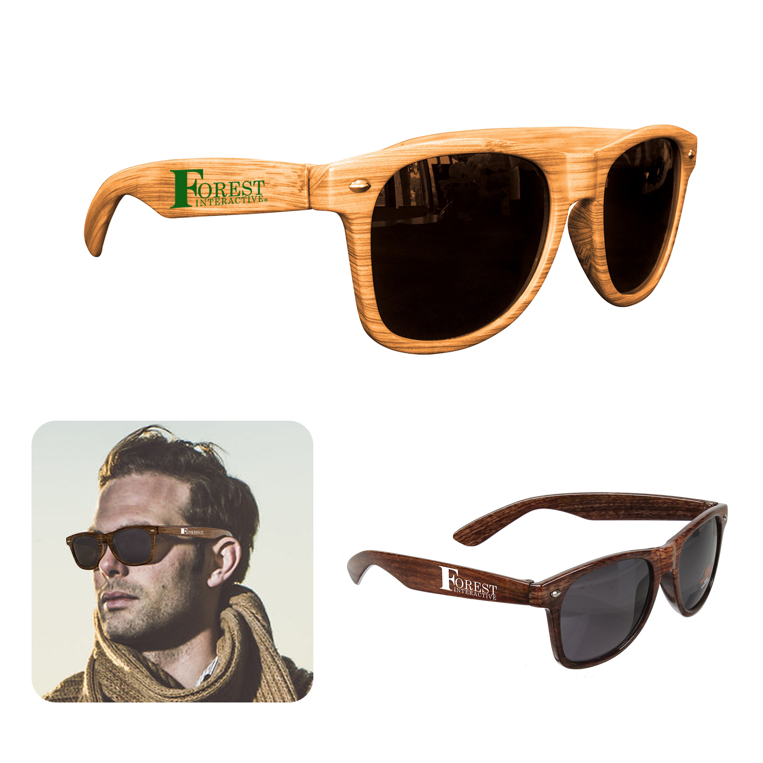 Wood Tone Sunglasses 4