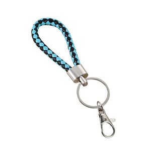 Rotated Ring Weaved PU Leather Keychain Key Organization 4