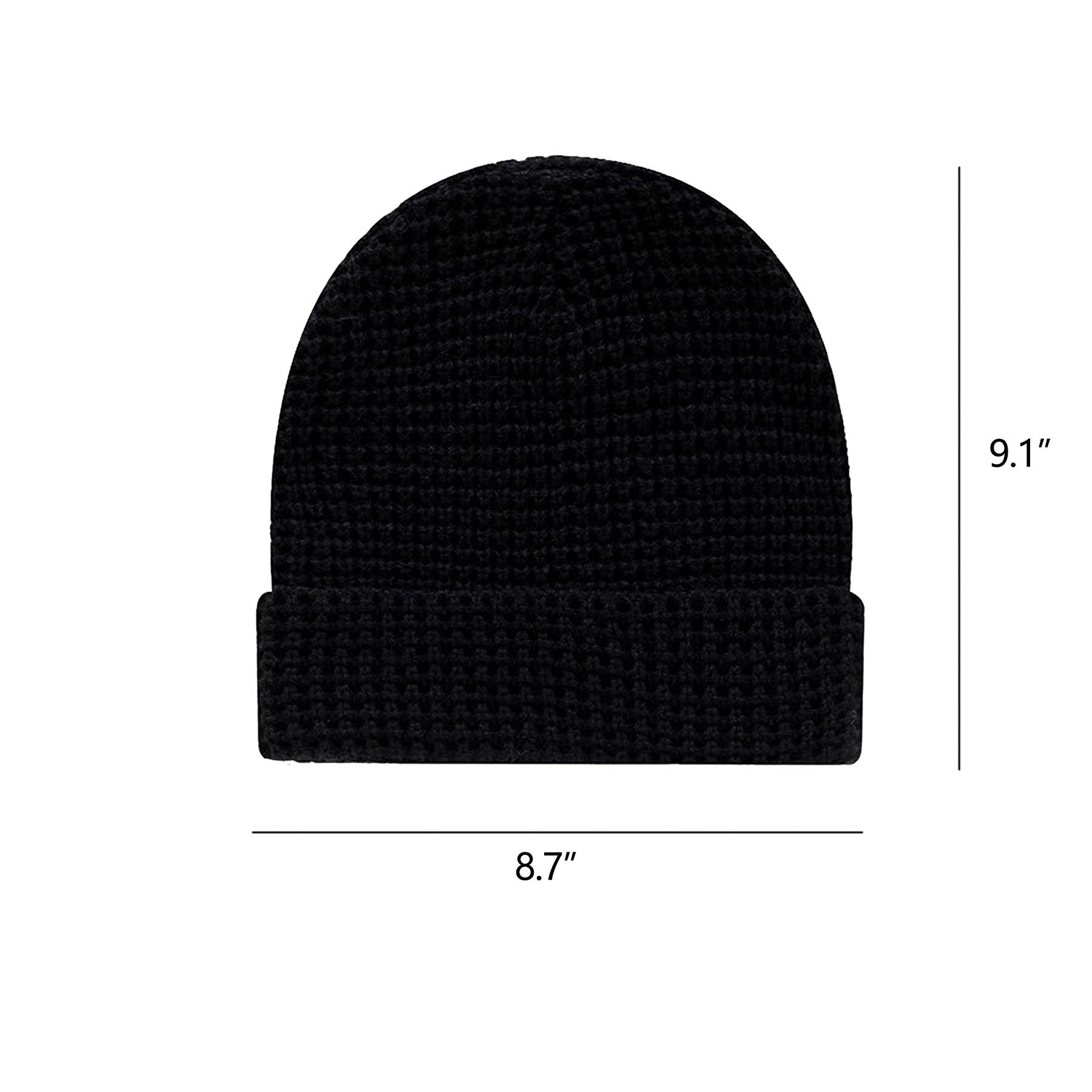 Solid color loose knit hat beanie 3
