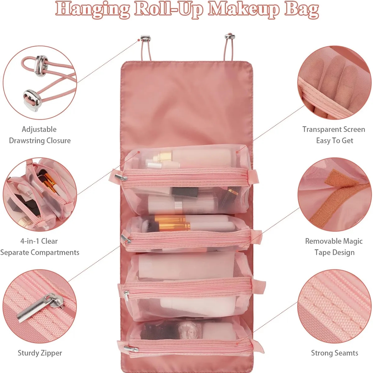 4 In 1 Removable Portable Cosmefic Bag 6