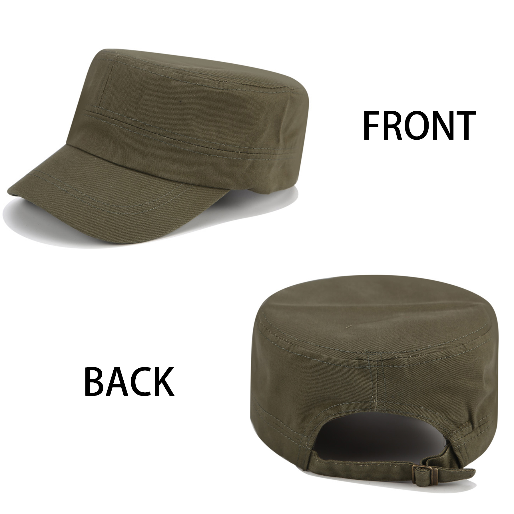 Cotton Summer Simple Monochrome Flat Hat For Men 6