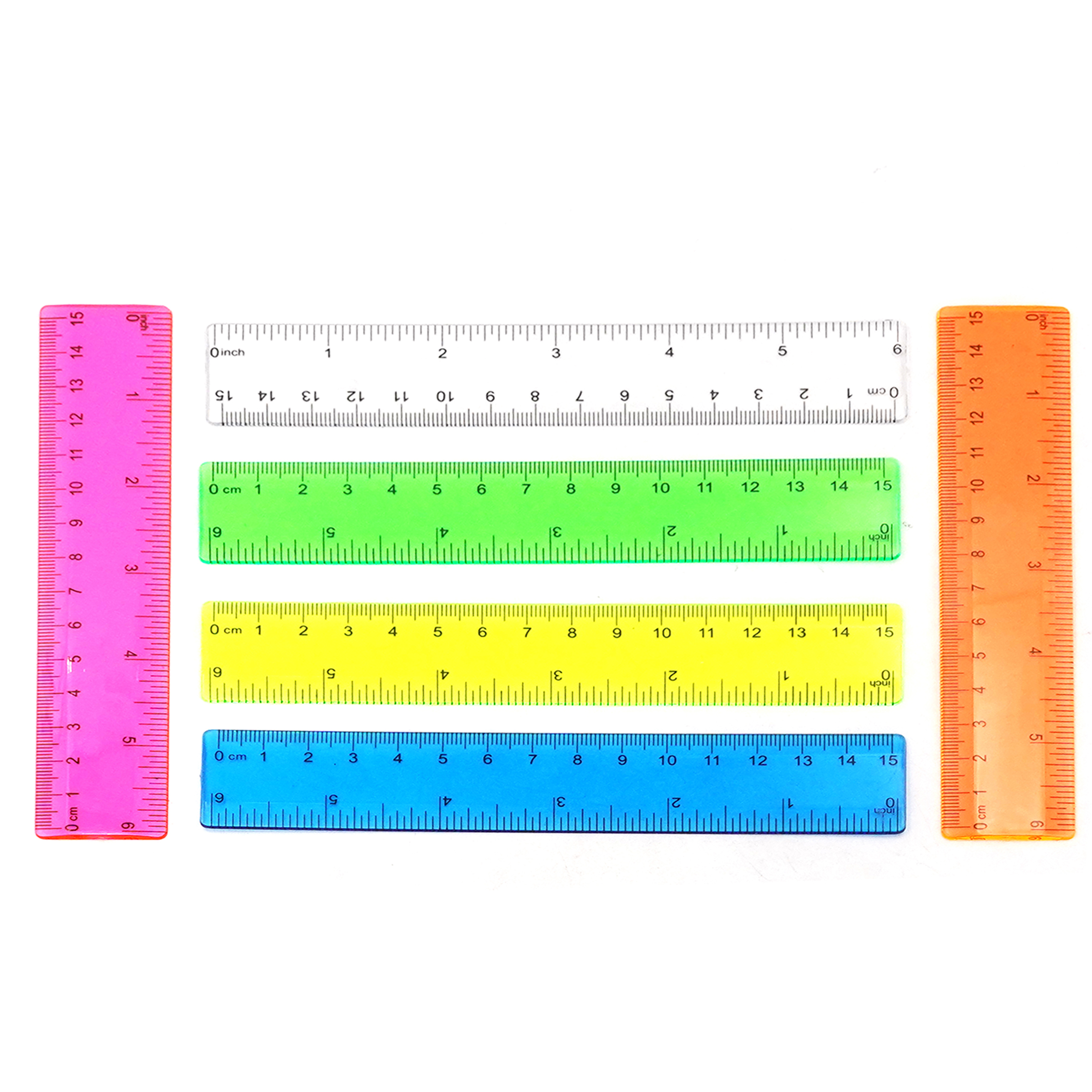 Plastic Colored Thick Transparent Rulers 2