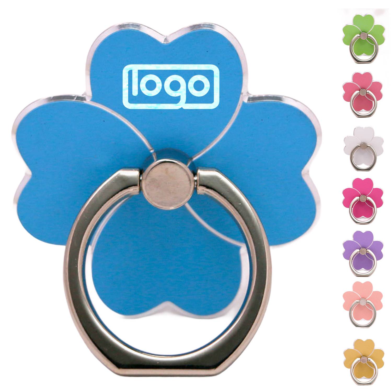 Metal 4-Leaf Clover 360 Degree Rotating Phone Ring Stand 9