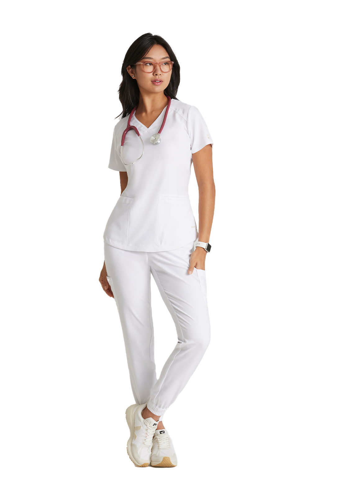 Grey's Anatomy Evolve Stretch - Women's Two-Pocket V-Neck Rhythm Scrub Top 57