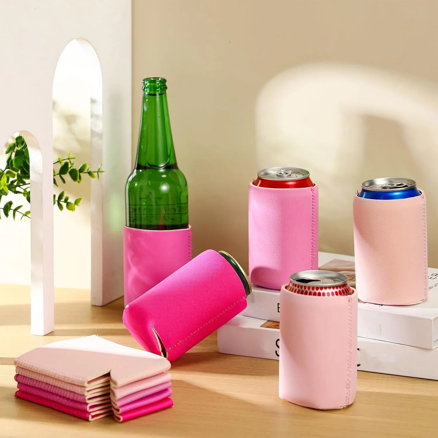 Breast Cancer Awareness Neoprene Can Coolers, custom can cooler with logo imprint 3