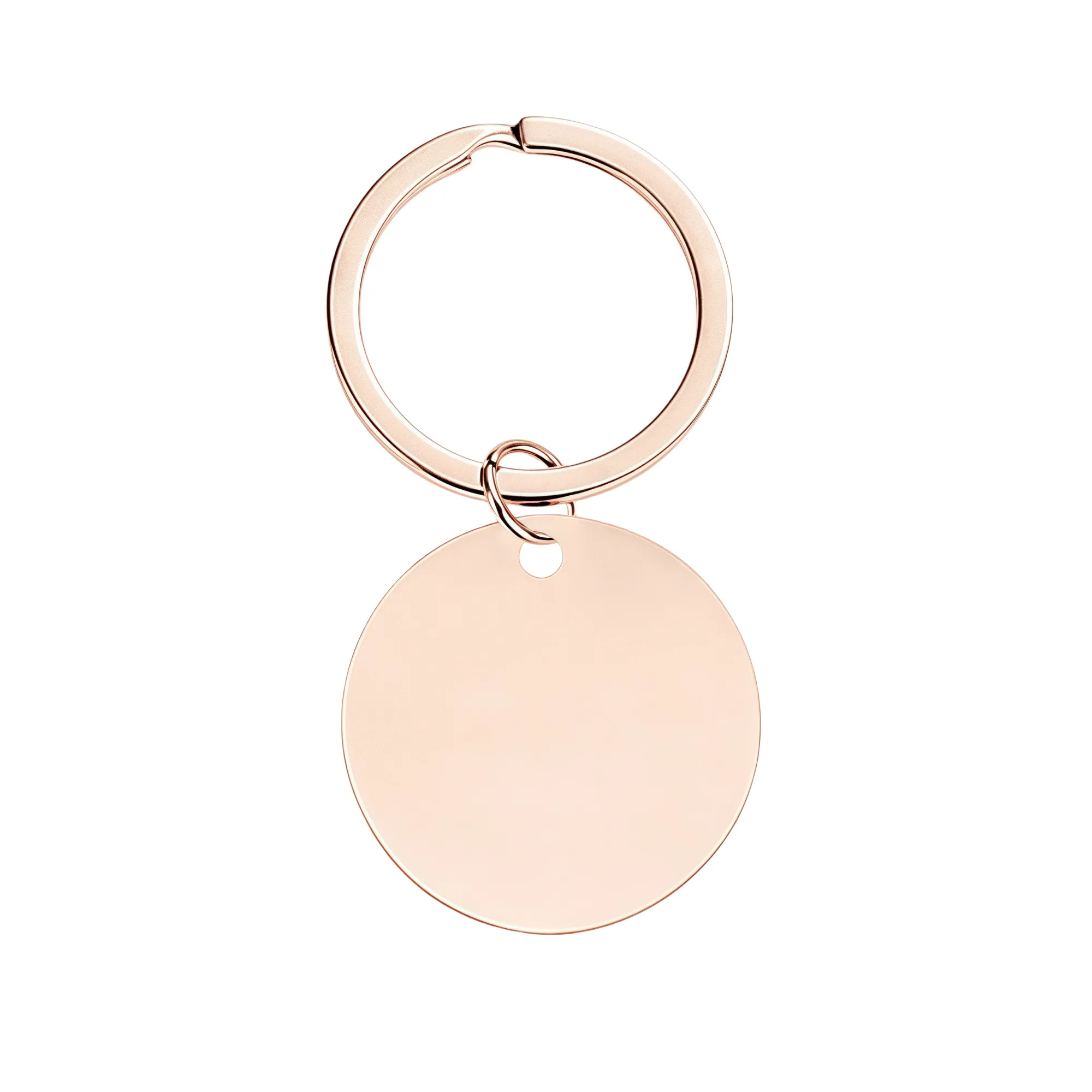 Steel Stainless Blank Tags Stamping Round Keychain 2