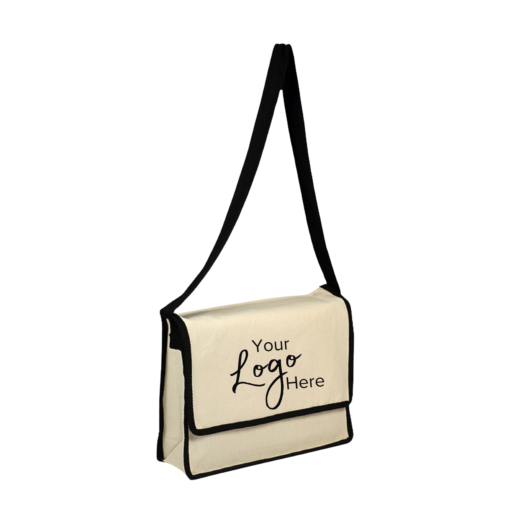 Messenger 13"W x 13"H x 3" Gusset Bag with Flap with Binding 2