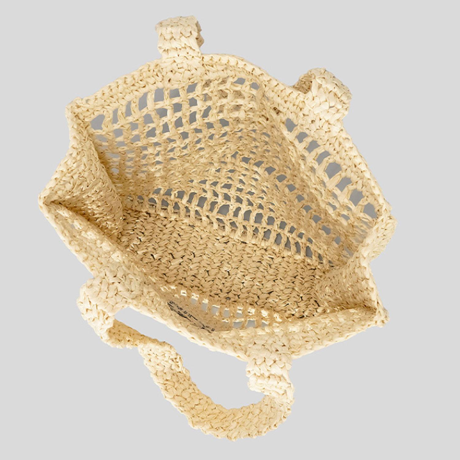 Spacious Crochet Beach Tote Bag – Straw & Mesh 11