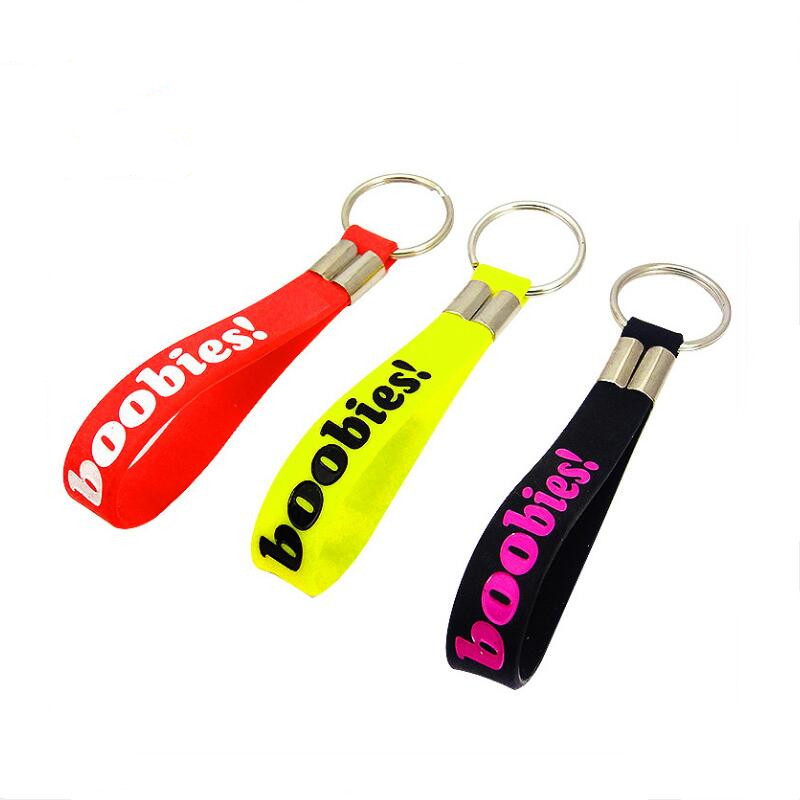 Silicone Key Chain With Color Filled 2