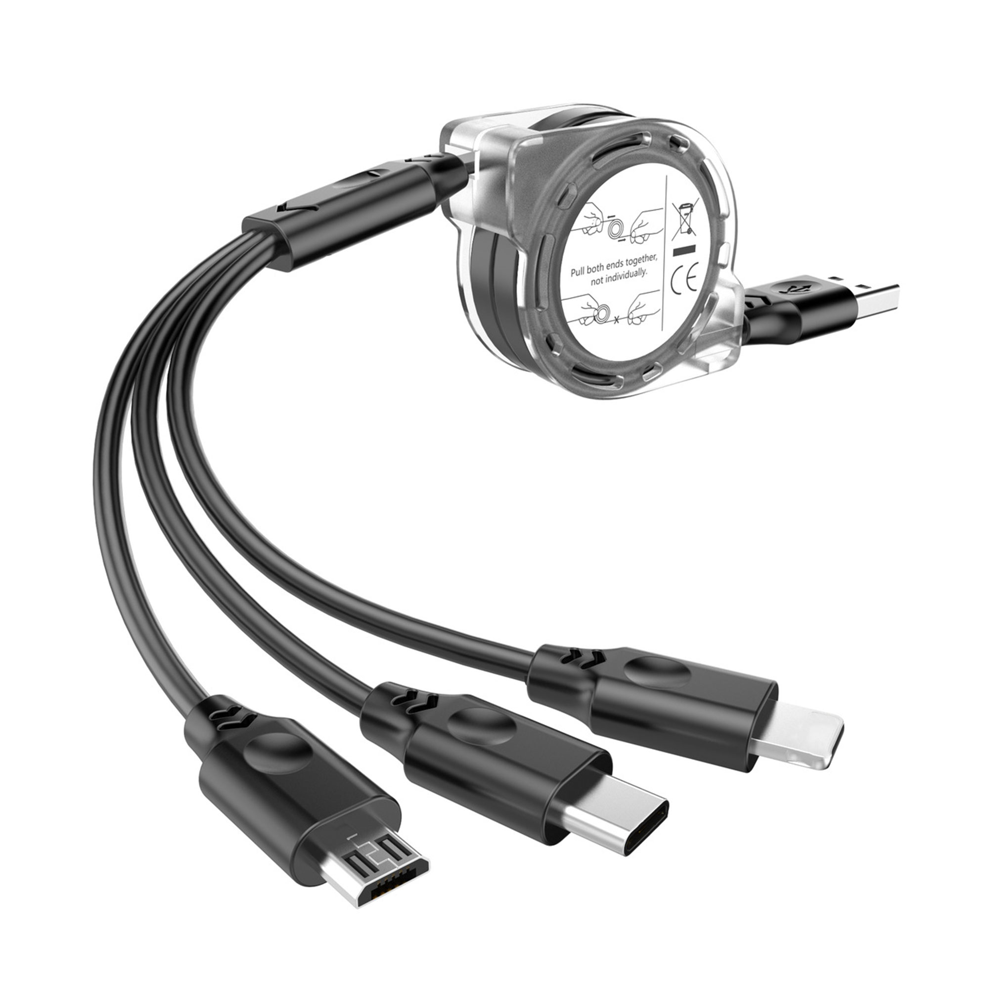 3 in 1 Retractable Multi Charging Cable 5