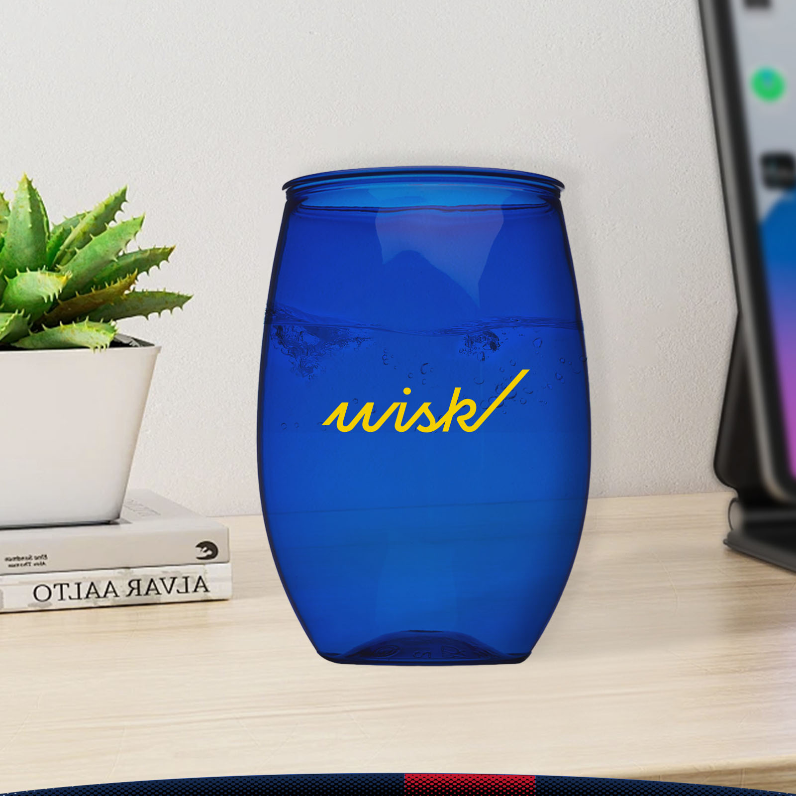 16 oz. Maeve Plastic Stemless Wine Glasses 4