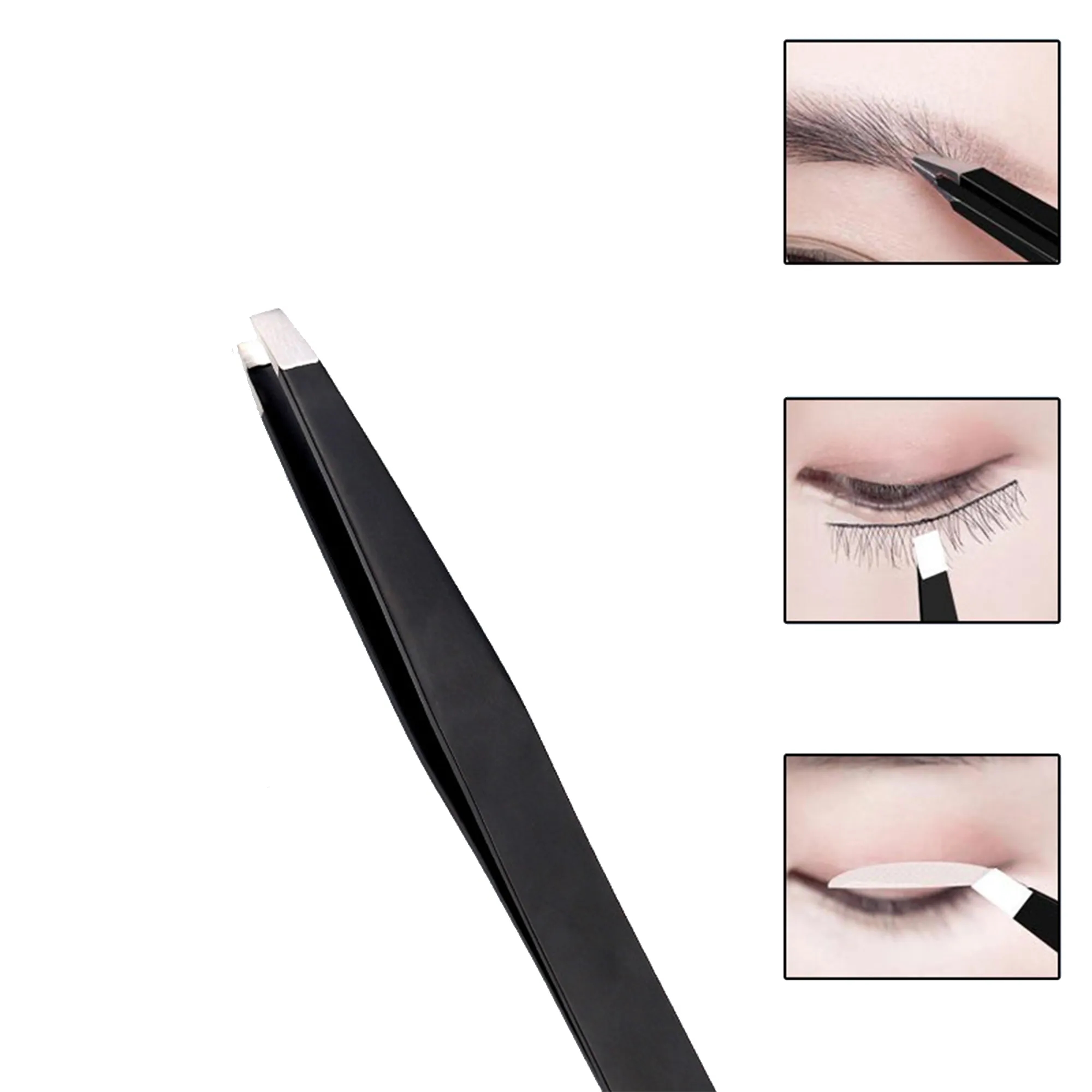 Stainless Steel Eyebrow Tweezers Set 2