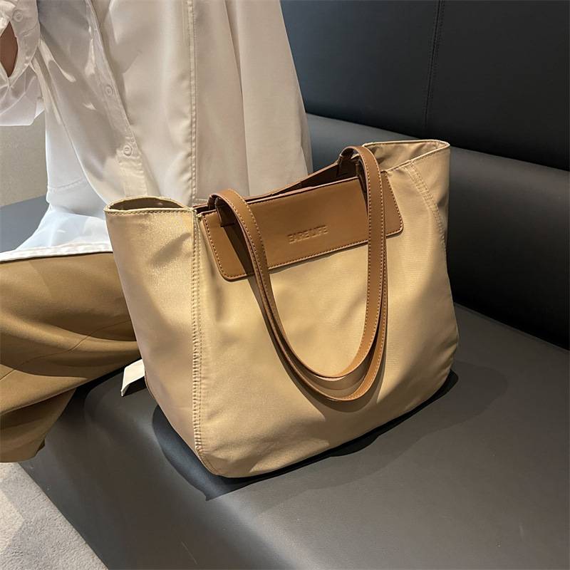 Nylon Canvas Tote Handbag For Women, custom tote bag with logo imprint 4