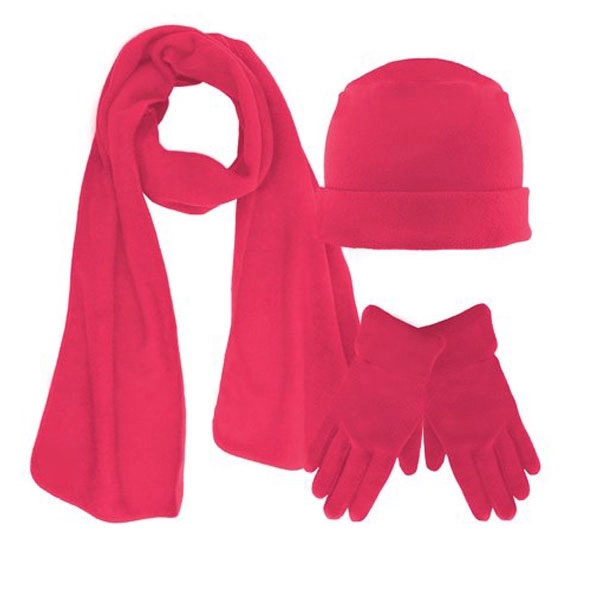 3 Pieces Polar Fleece Hat Scarf Glove Sets 4