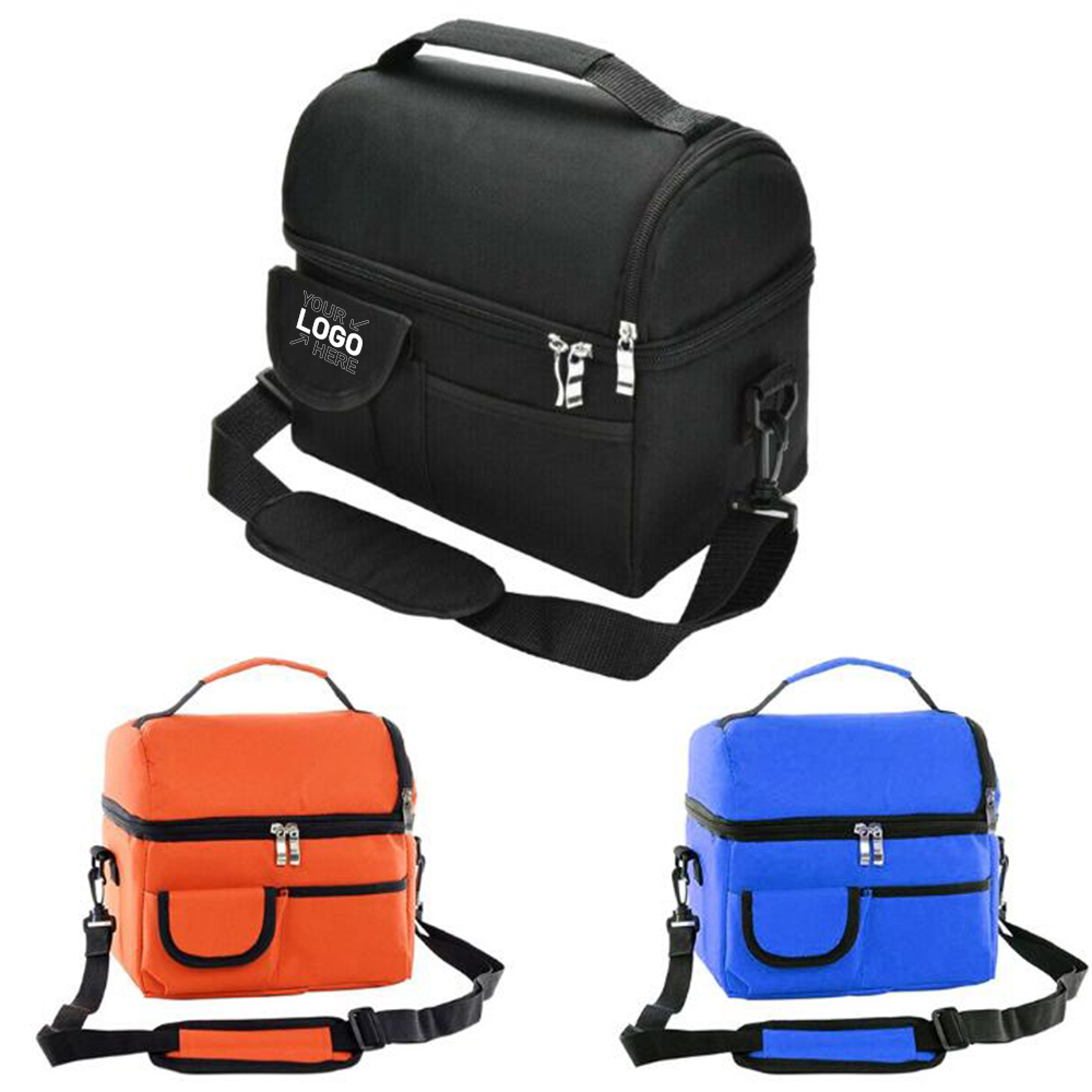 Dual Duty Lunch Cooler bag, custom lunch bag with logo imprint 3