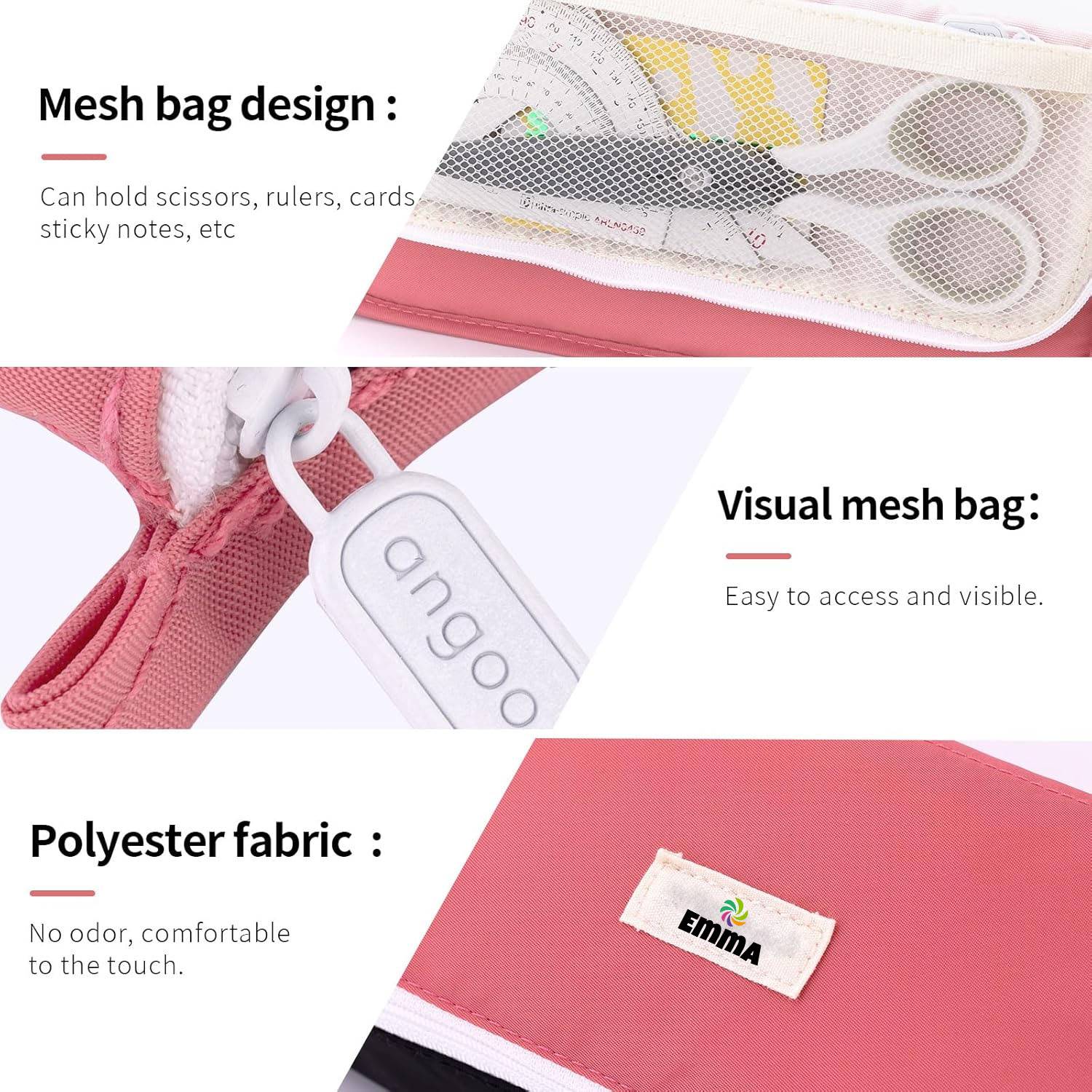 Cute Pencil Case Simple Flip-Top Organizer Pen Pouch 2