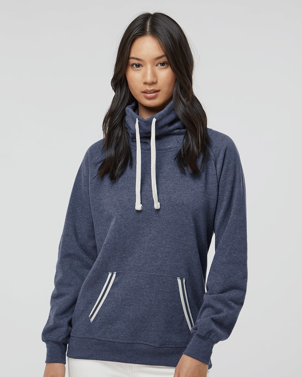 Women's Relay Cowl Neck Sweatshirt - 8653 4