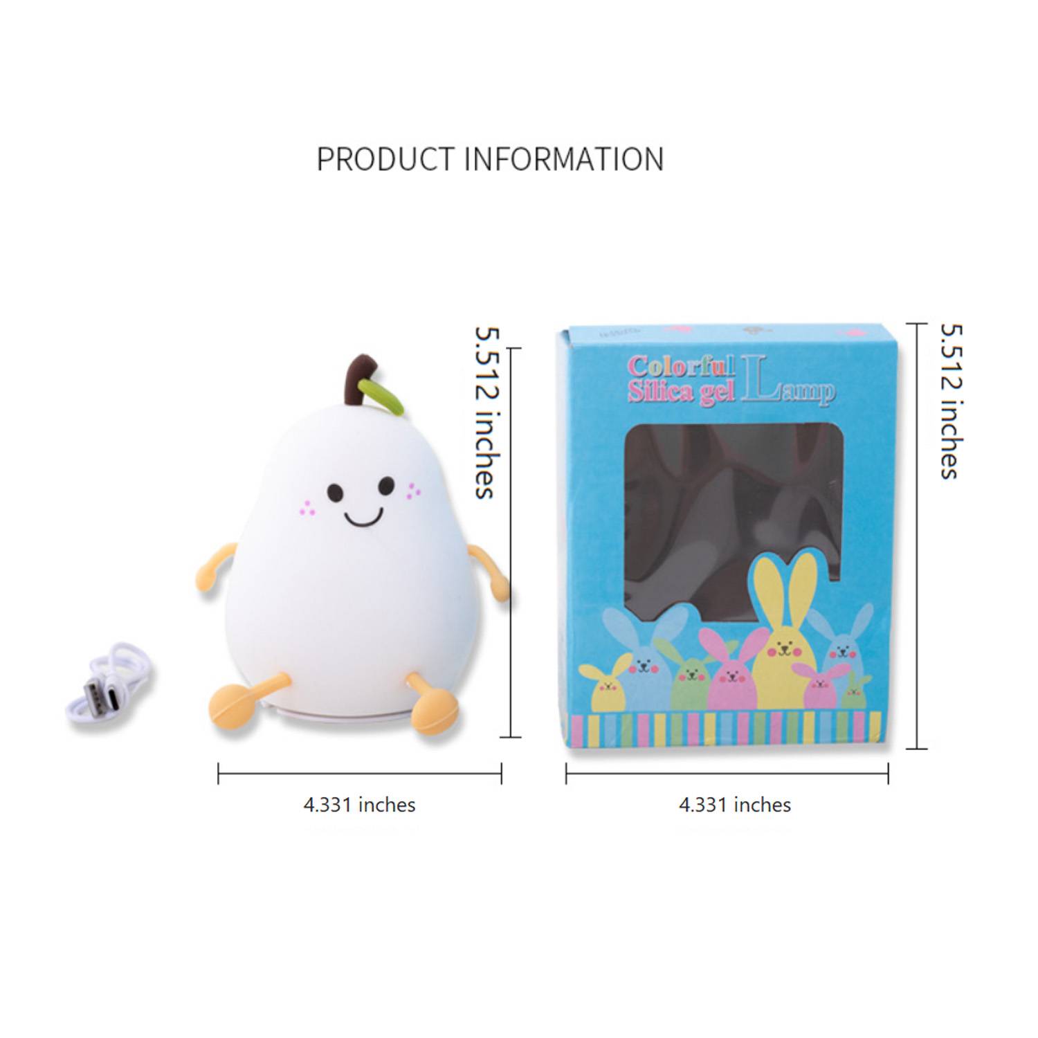 Tap-Control Kids Household Silicone Night Light 7