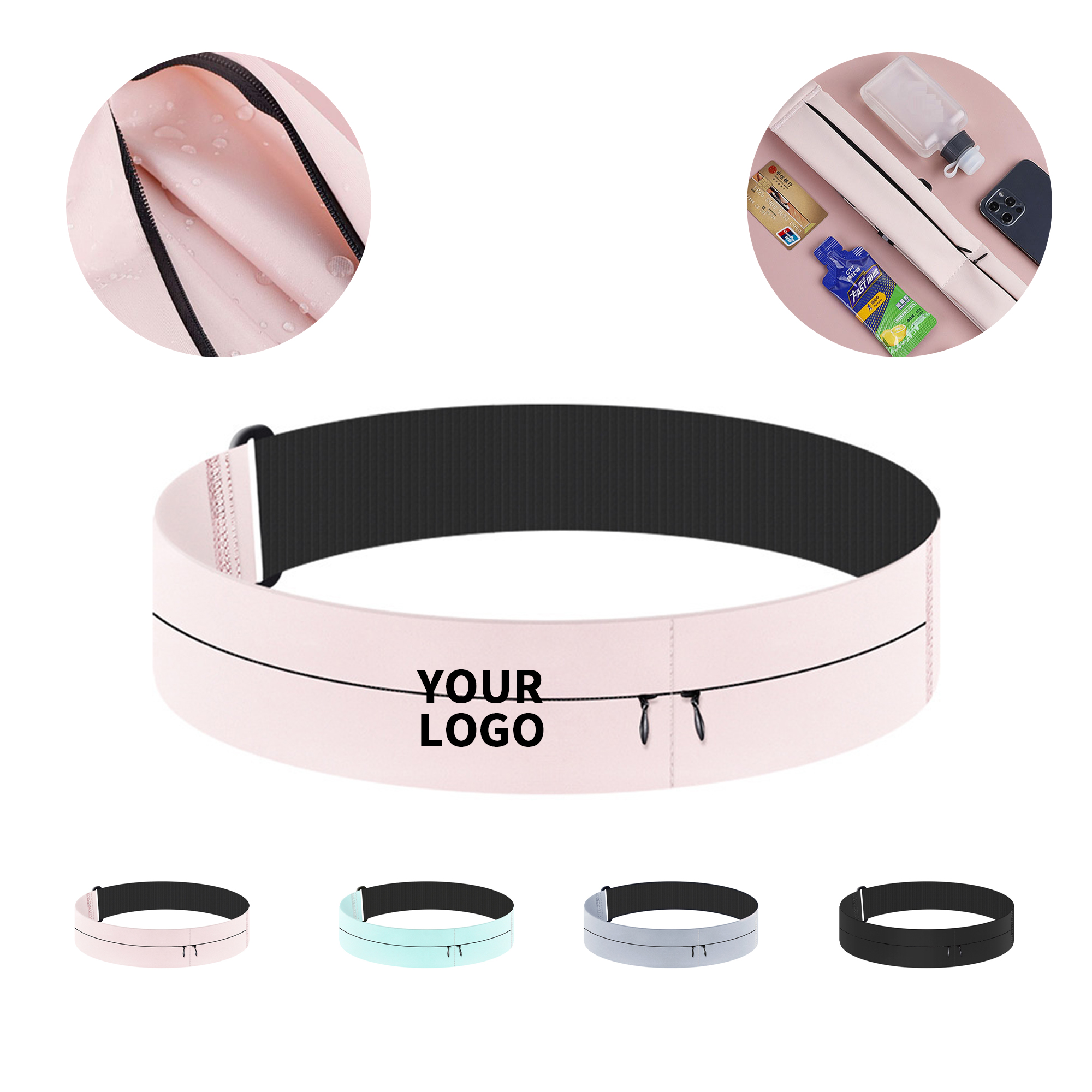 Nylon Running Belt With Adjustable Hook Loop Waist 7