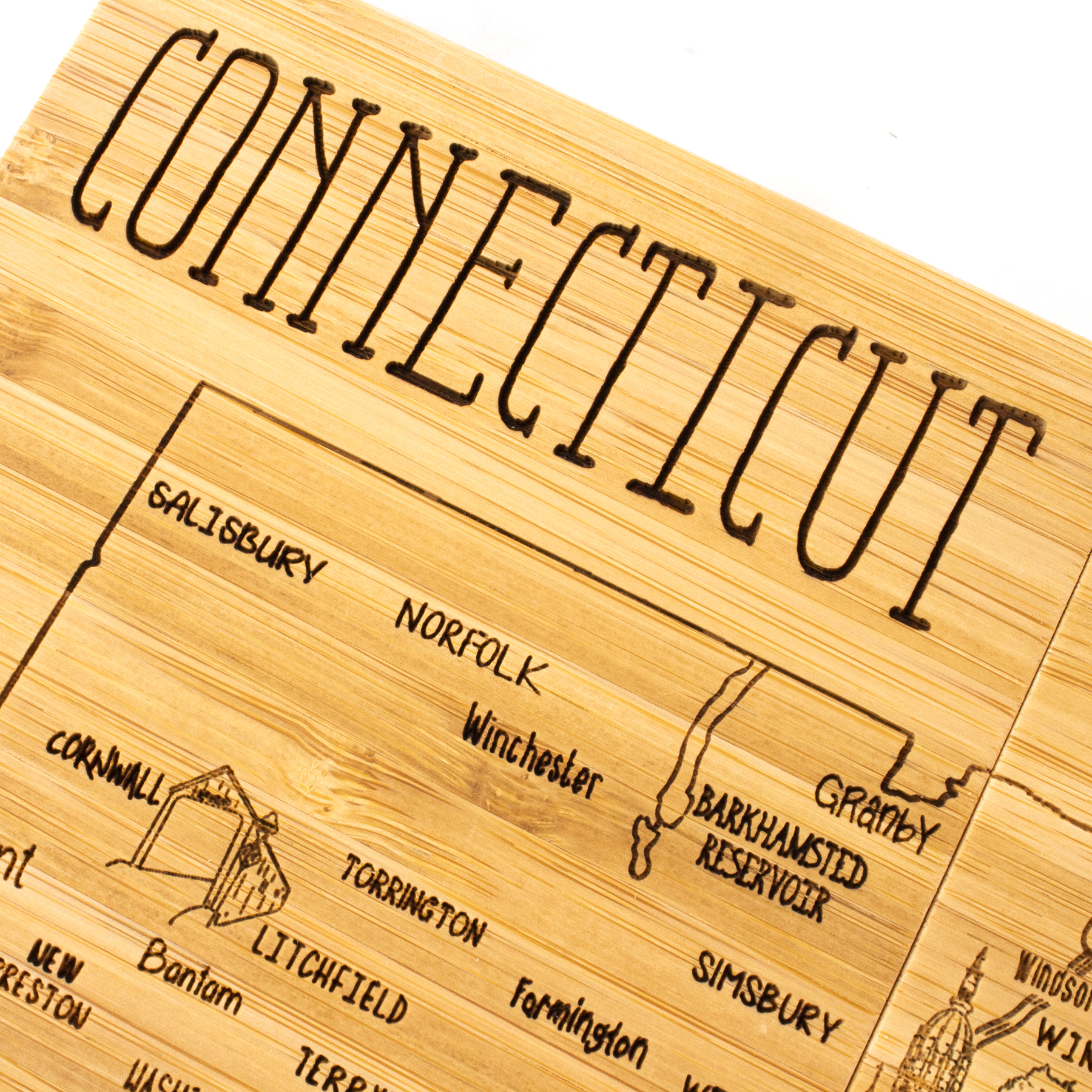 Connecticut Puzzle Coaster Set 4