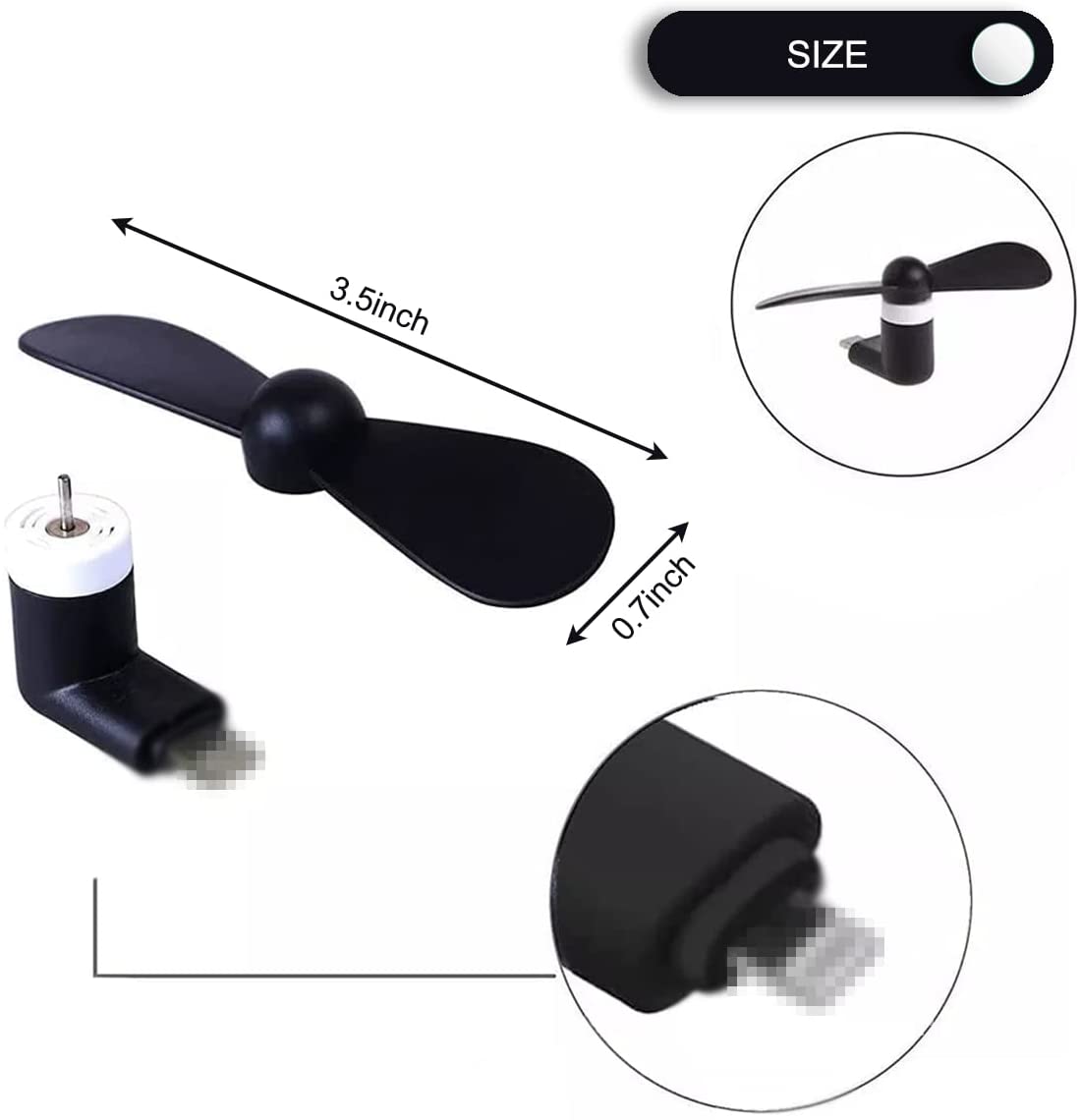 2 in 1 Portable Type C Port Mini Phone Fans 4