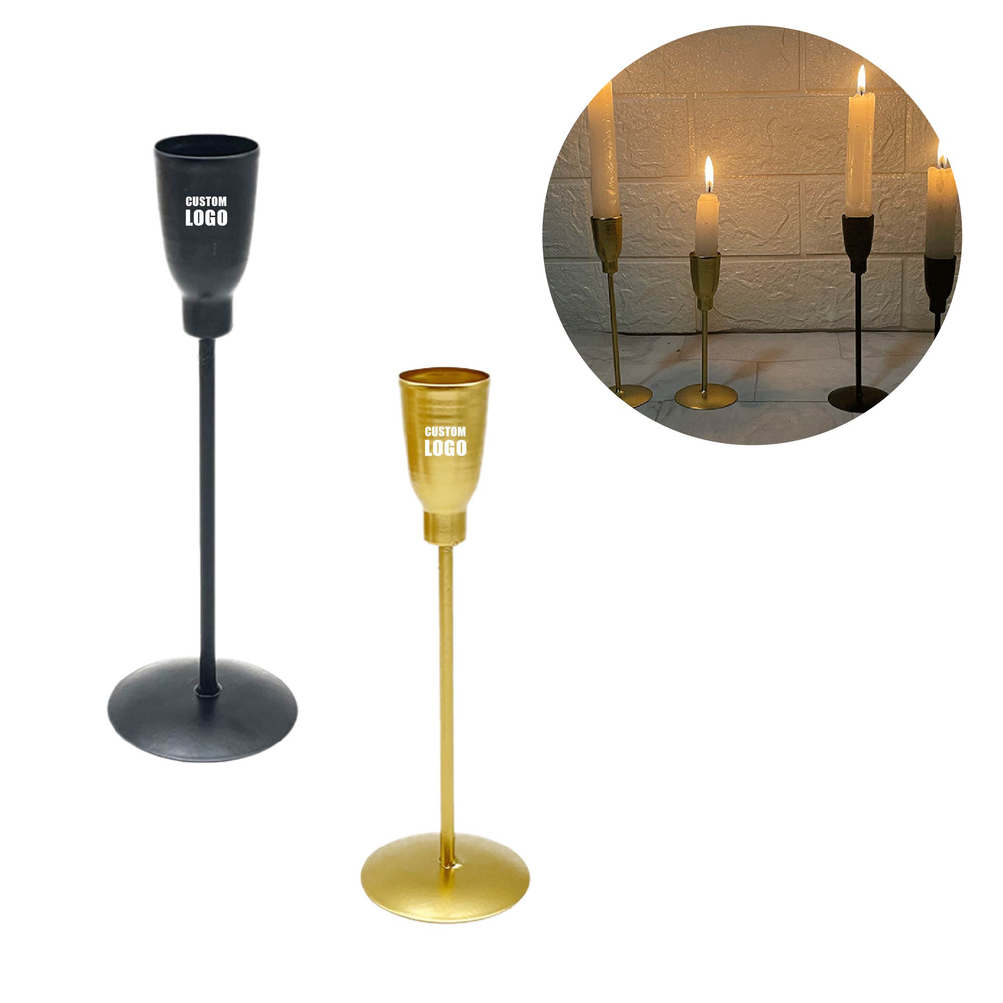MOQ 10 pcs Dining Room Iron Candlestick 2