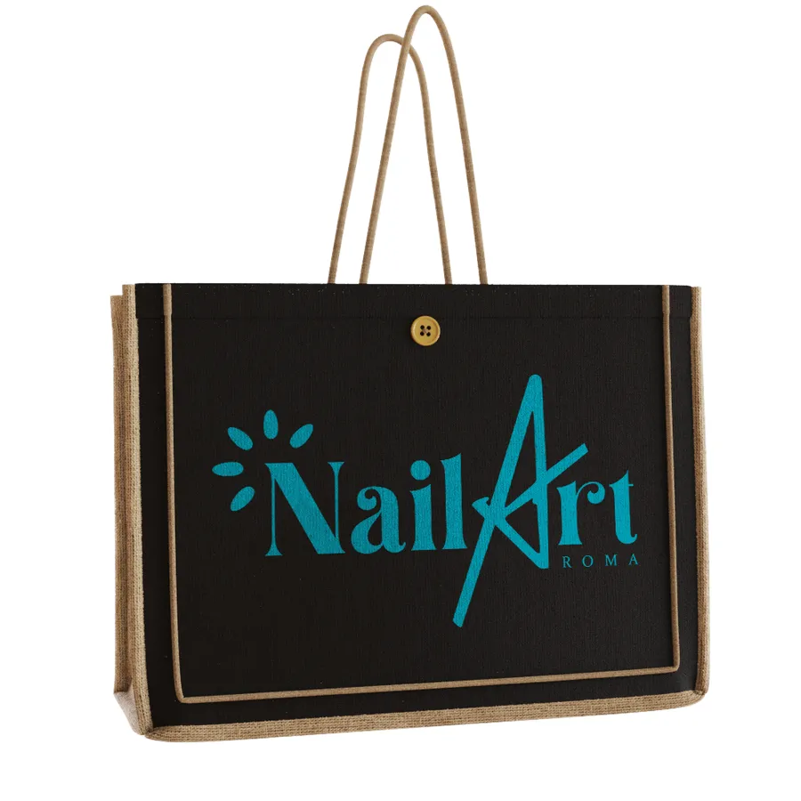 Paradise Jute Tote Bag, custom tote bag with logo imprint 6