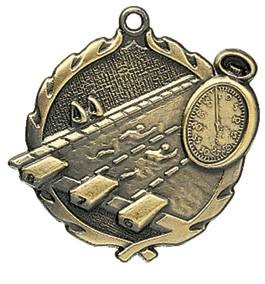 Swimming Wreath Medal, 2 1/2" 2