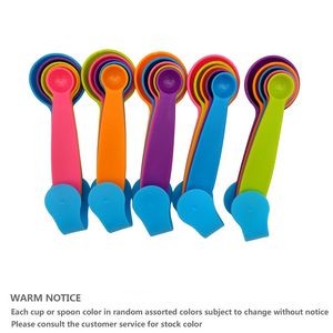 Assorted Color 5 In 1 Measuring Spoon Set With Volume Markings 7