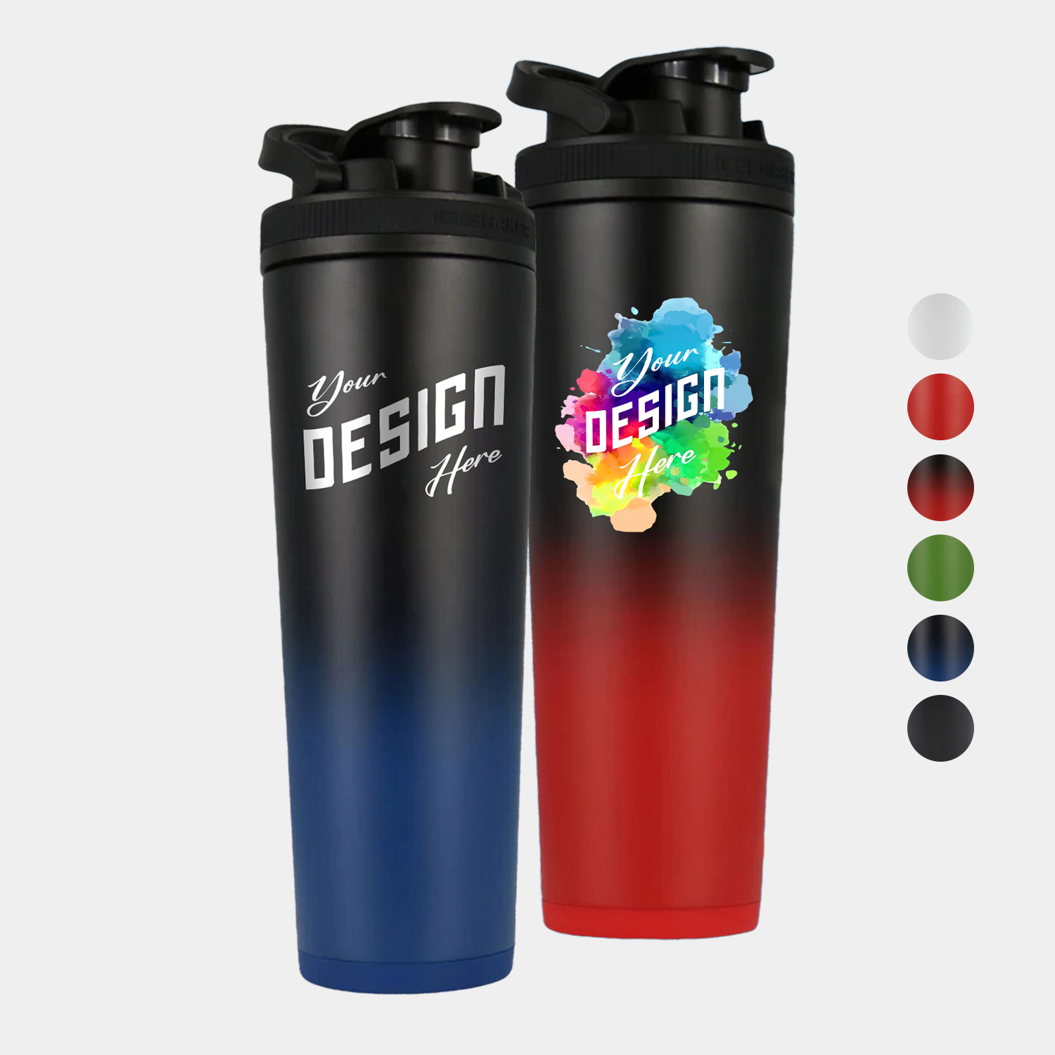 32 oz Ice Shaker® Stainless Steel Insulated Protein Shaker Bottle, custom water bottle with logo imprint 2