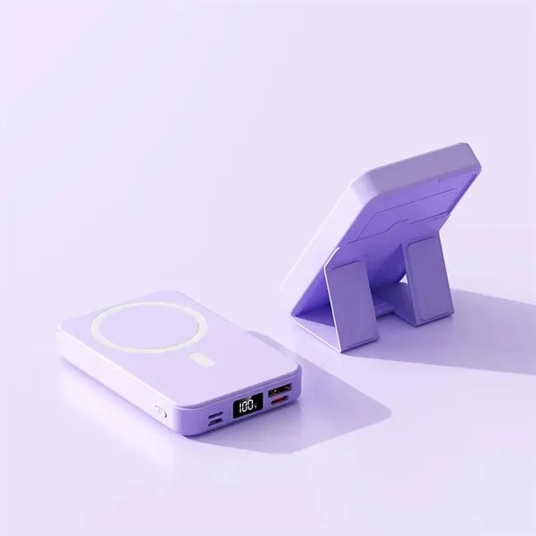 Foldable Magnetic Wireless Charger with 10,000mAh 4