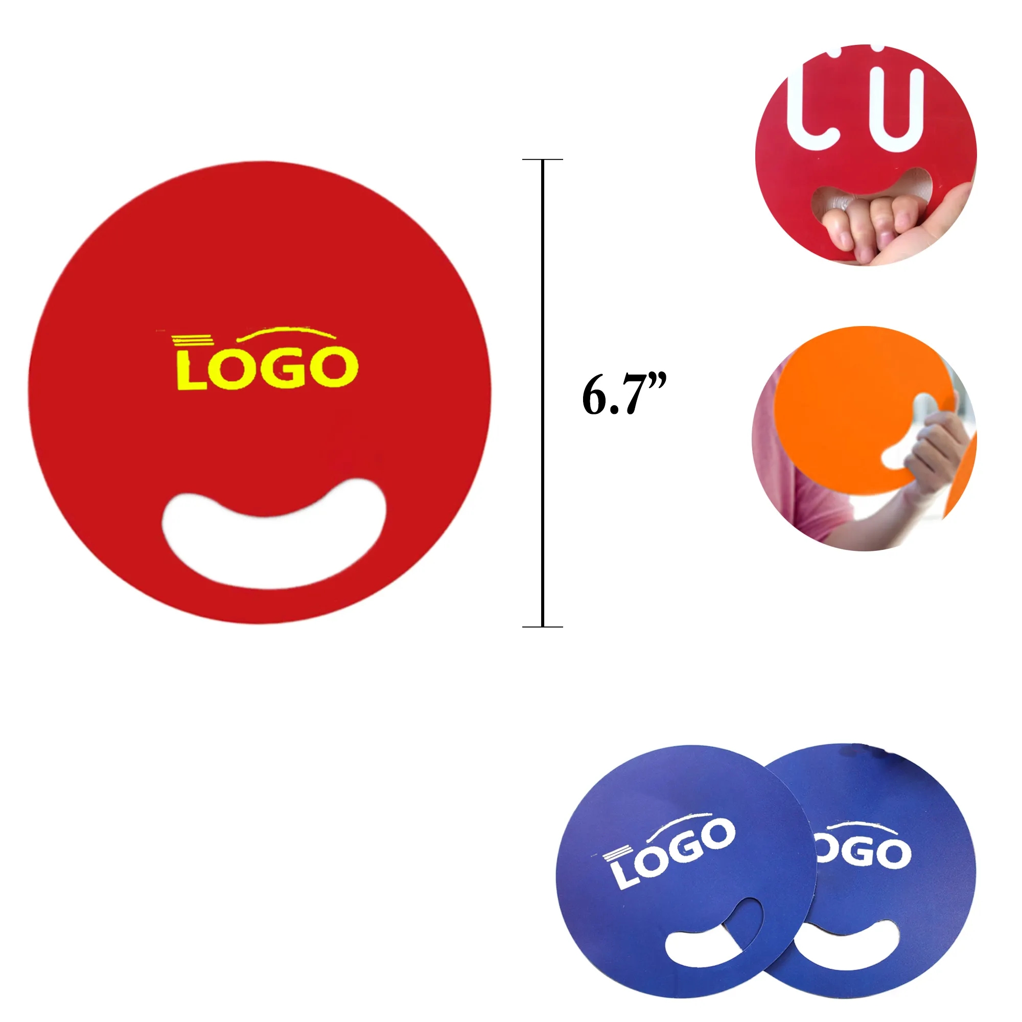 MOQ100 PP Plastic Handless Fan 4