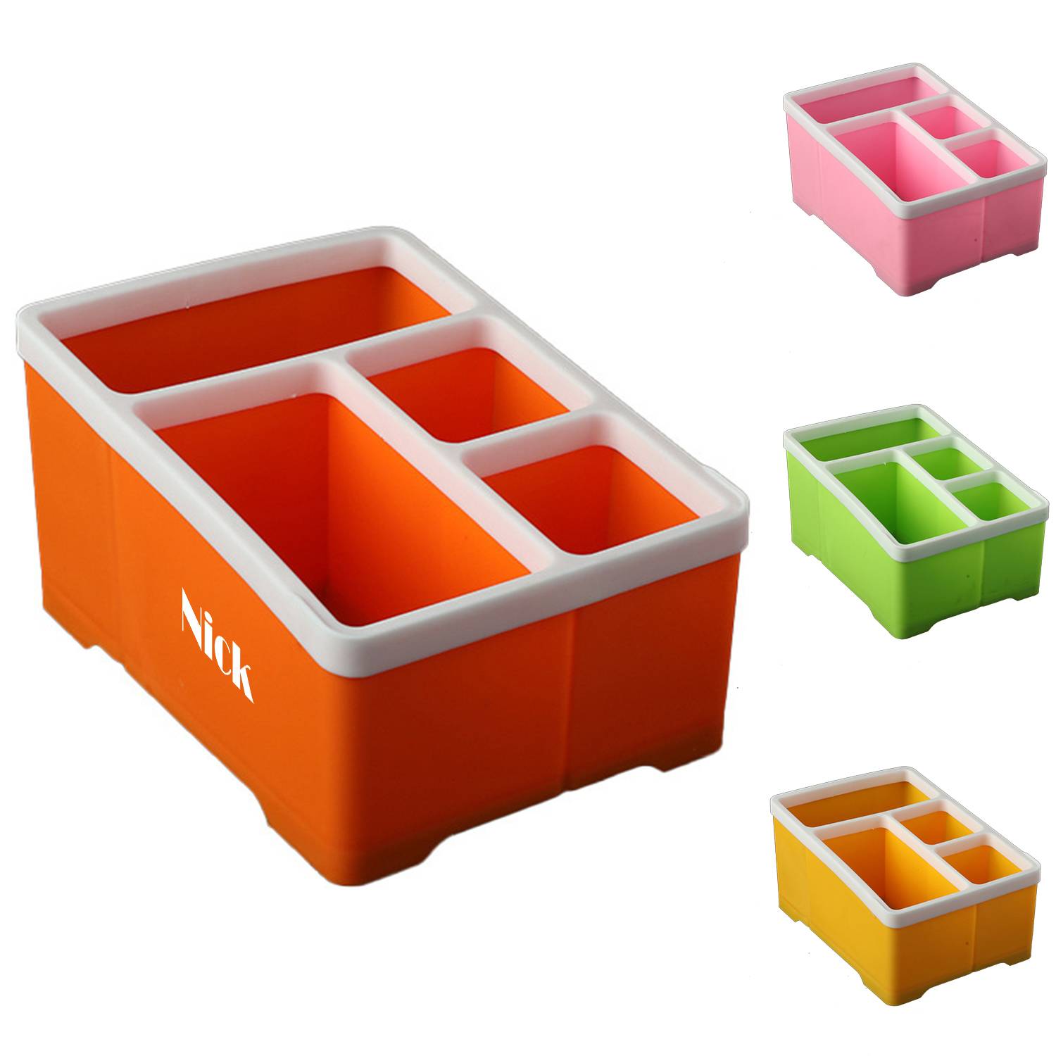 Plastic Multi-Functional 4 Compartment Desktop Organizer 2