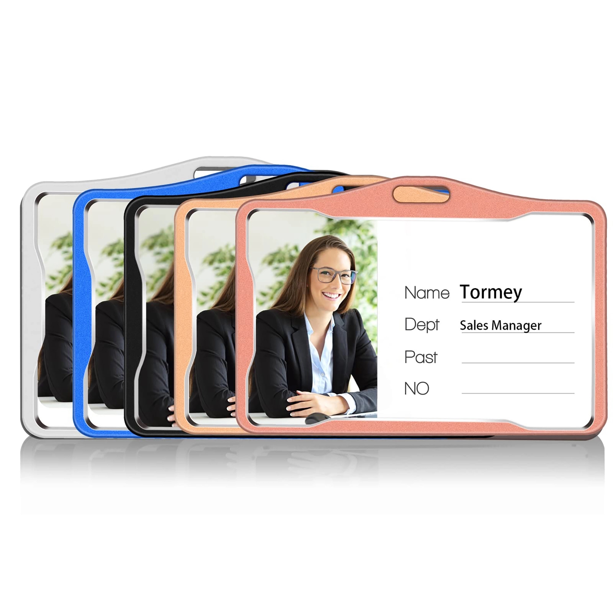 Metal ID Card Badge Holder with Lanyard 4