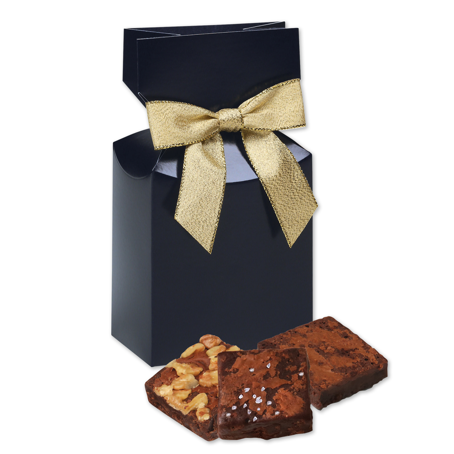 Gourmet Brownies in Navy Premium Delights Gift Box 1
