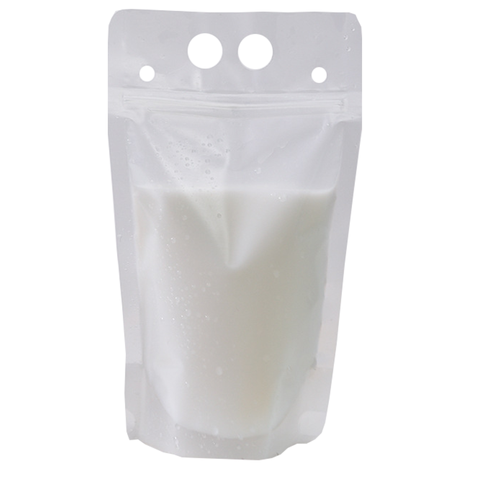 16 oz Clear Juice Drink Pouch With Straw 3