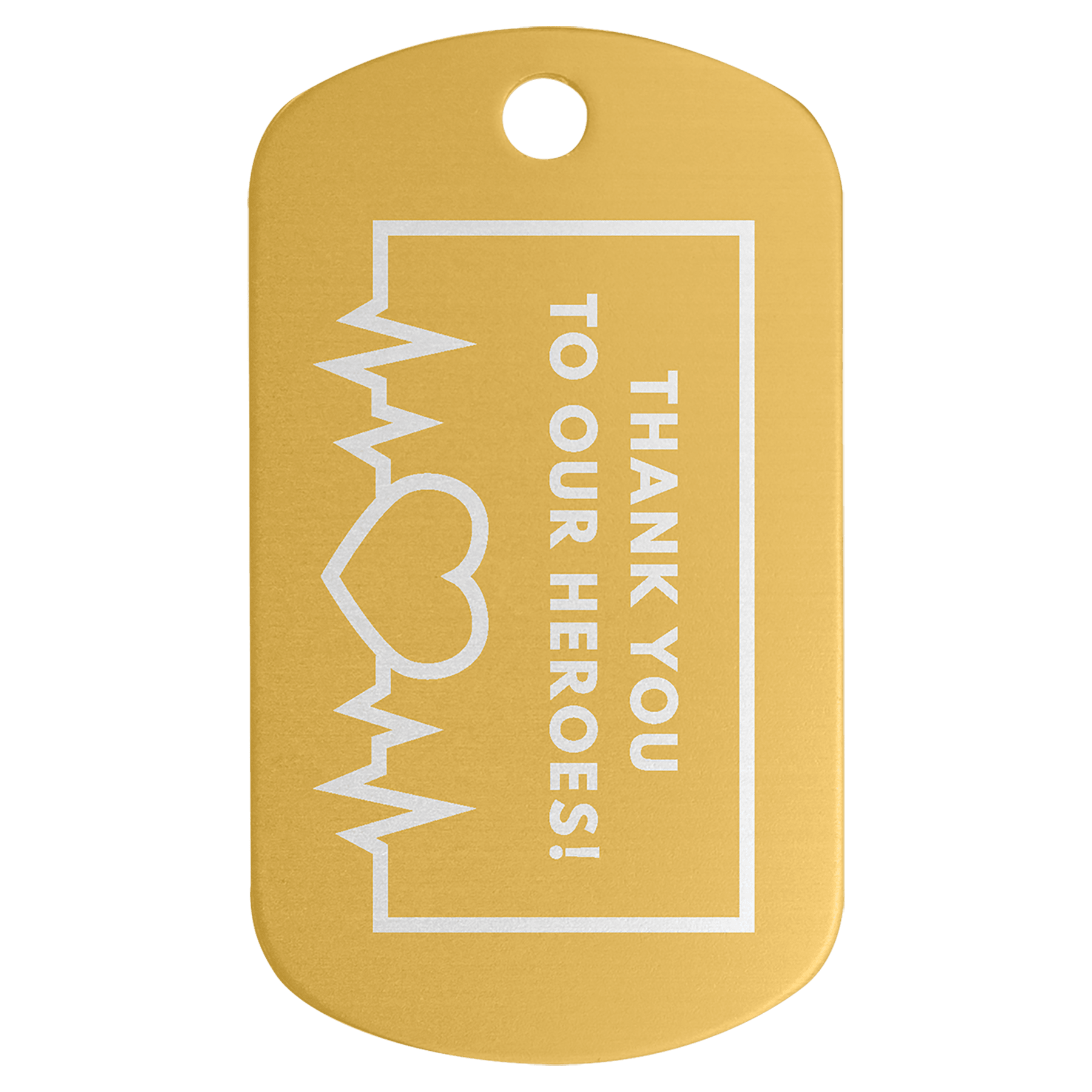 1" x 2" Gold Aodized Aluminum G.I. Tag 1