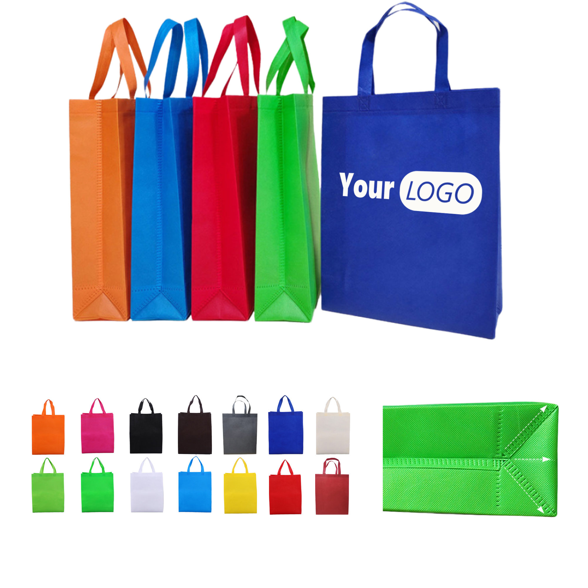 Colorful Eco-Friendly Non-Woven Fabric Shopping Tote Bag 2