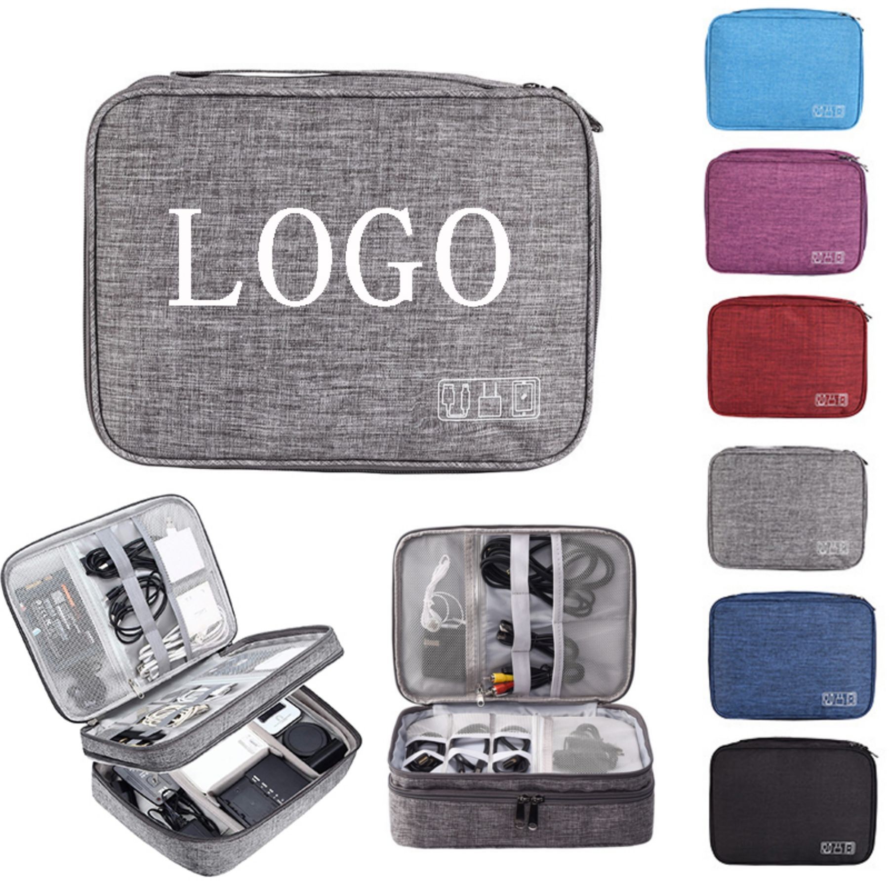 3-Layer Electronics Organizer Bag
