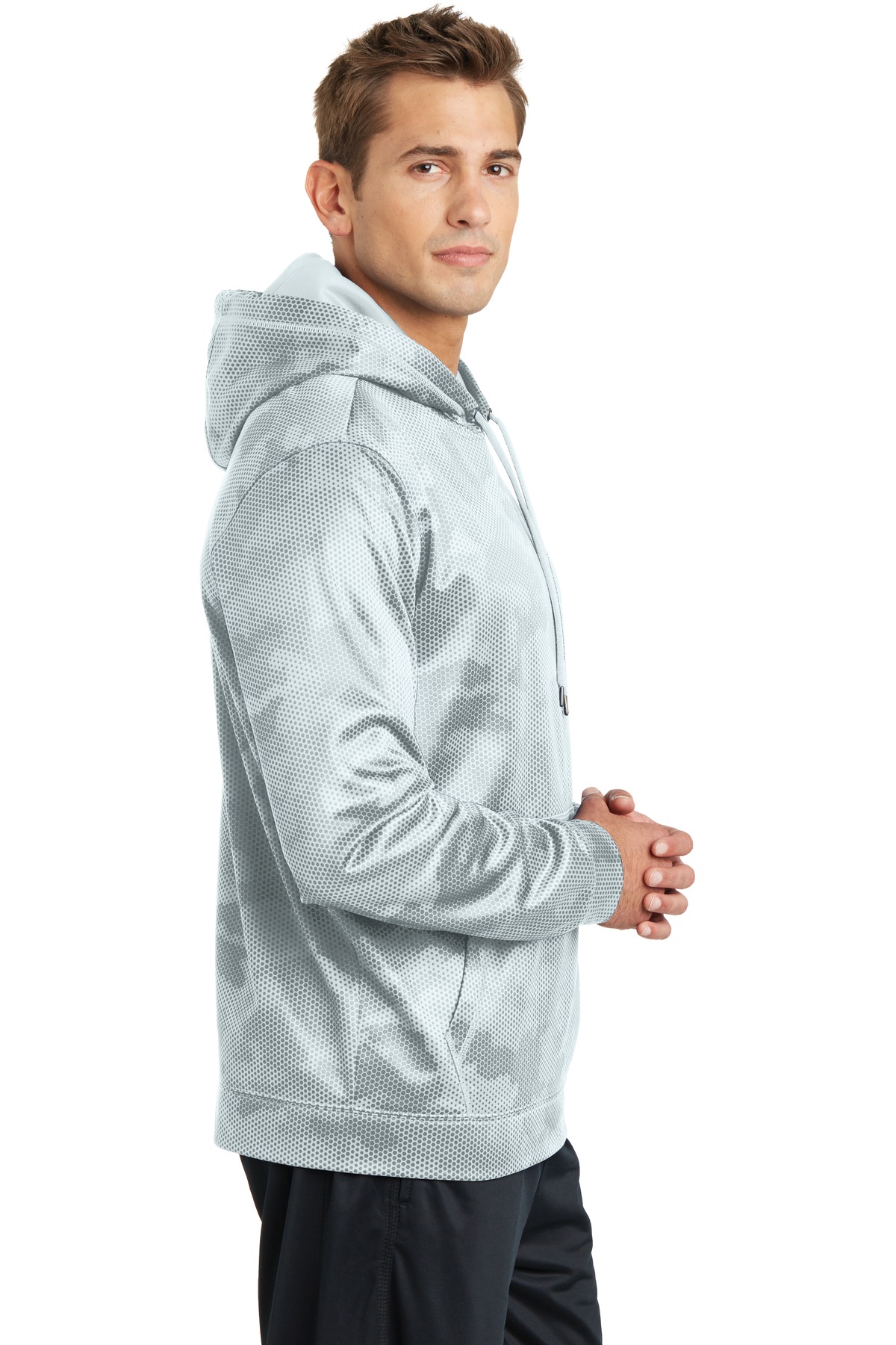Sport-Tek Sport-Wick CamoHex Fleece Hooded Pullover. ST240 7