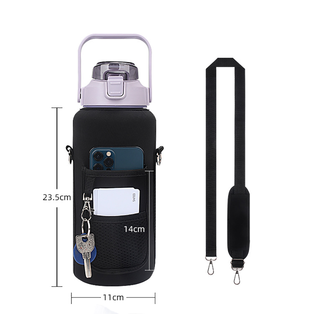 2000ML Half Gallon Water Bottle Holder with Shoulder Strap 6