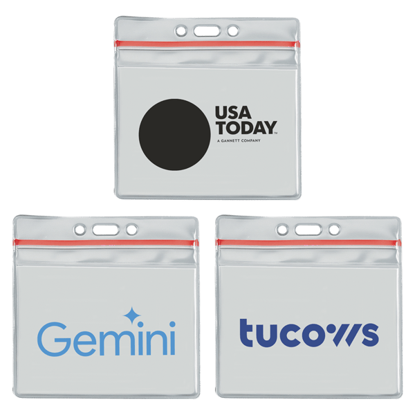 4" x 3" Printed Horizontal Vinyl Pouch with Zipper 4
