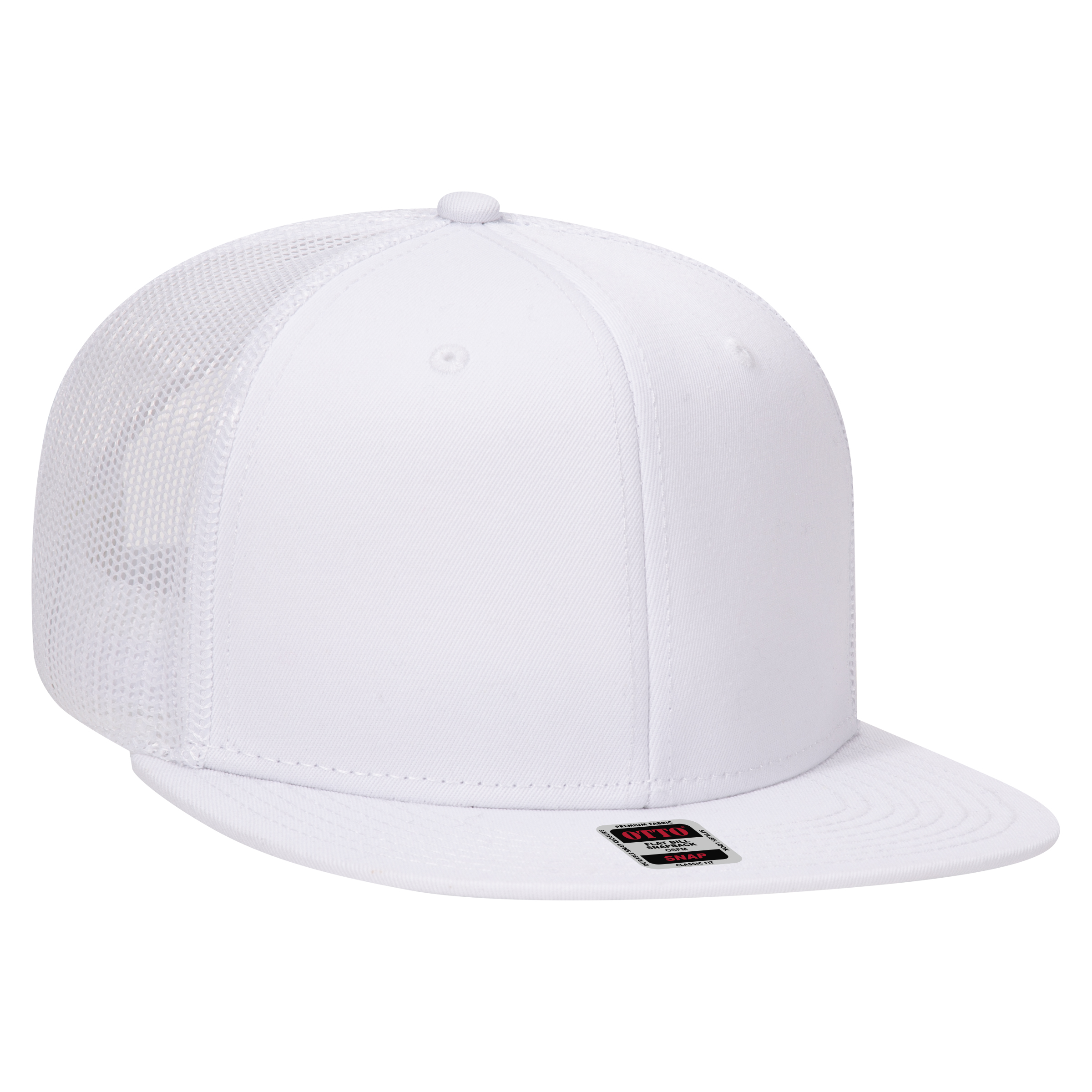OTTO CAP® OTTO SNAP 6 Panel Pro Style Mesh Back Trucker Snapback Hat 63